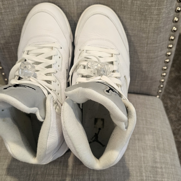 Air Jordan Men's 5 Retro 2015 White Metallic Size Size -- 10 - Picture 4 of 10